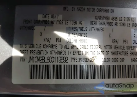 2012 Mazda Mazda5 Sport from USA, damaged, VIN JM1CW2BL8C0119692